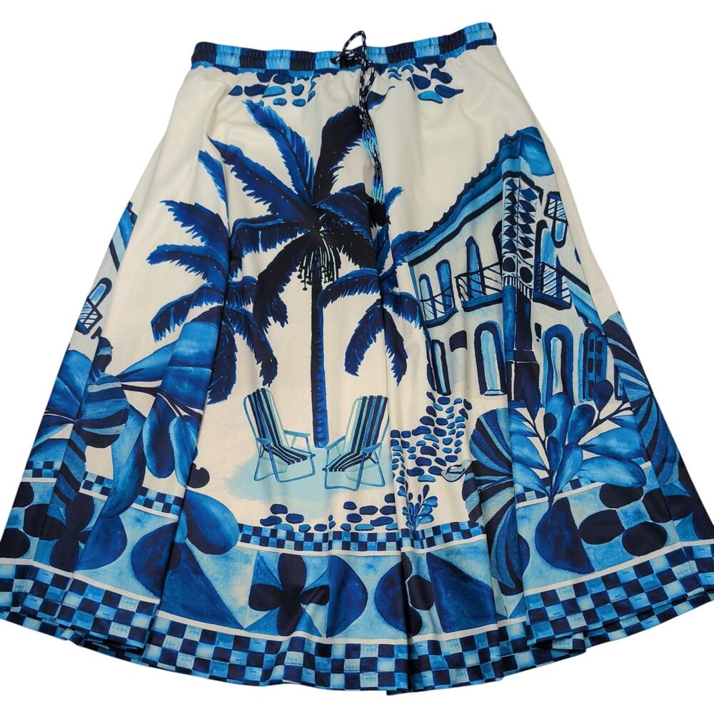 NWT Farm Rio Dream Landscape Midi Skirt, size XL